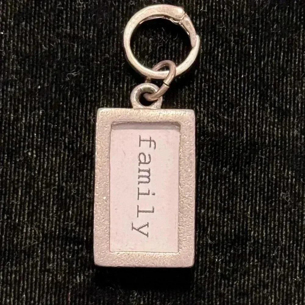 Pick Up Sticks Jewelry Family/Love charm, two sided.  Retired design.